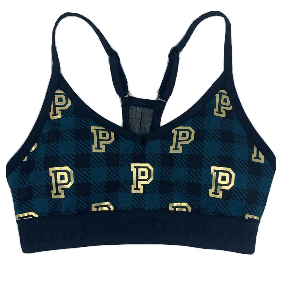 Pink Victoria's Secret Sports Bra XS Black Green